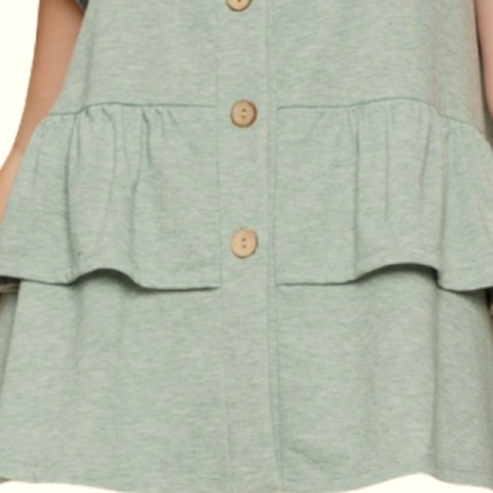 Plus Size Cap Sleeve Peplum Waist Top - Picture 5 of 7